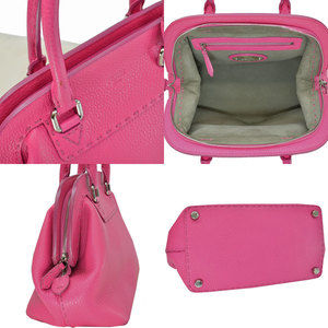Fendi Handbag Pink Leather Shocking